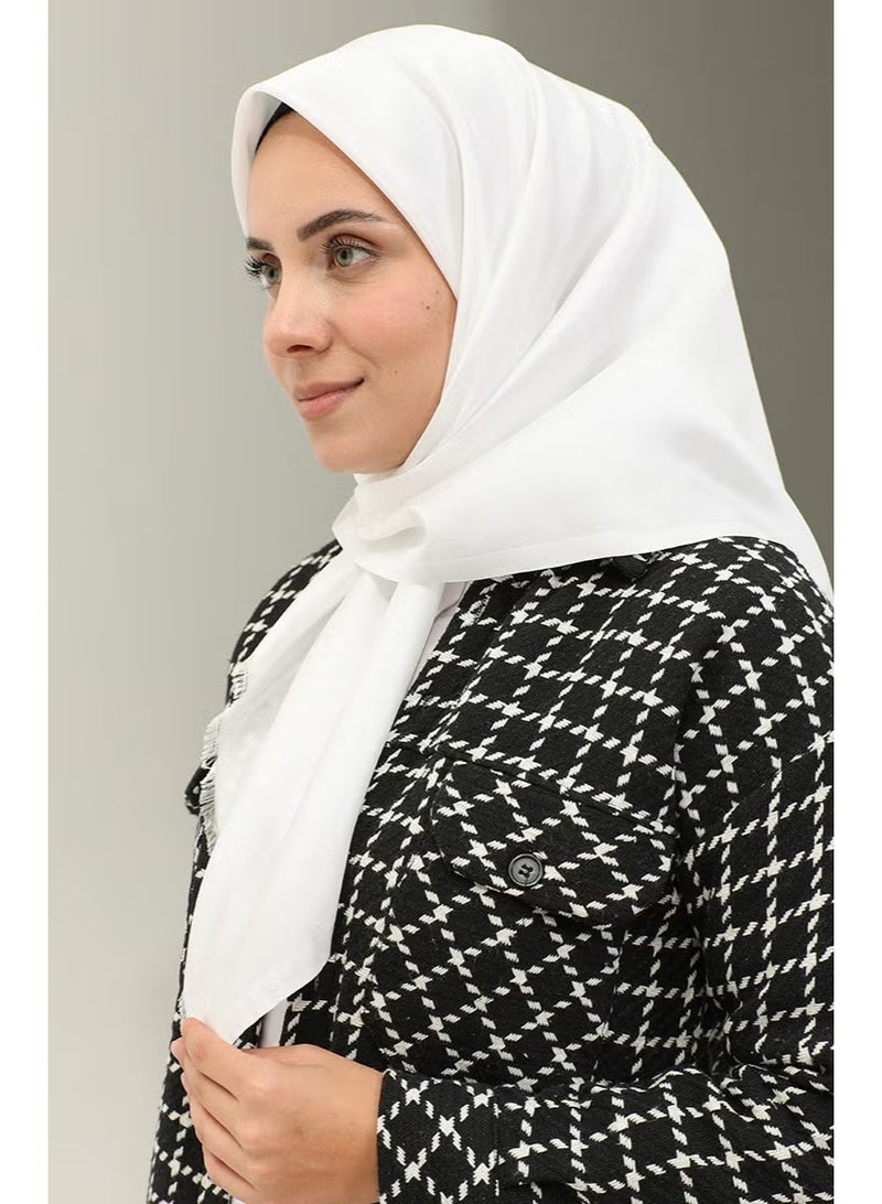 Sefa Merve وشاح سادة 1266-28 أبيض - Image 3